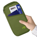 1Pc Travel Passport Wallet 12Cells Ticket ID Credit Card Holder Water Repellent Documents Phone Organizer Zipper Case Business Trip Daily Use