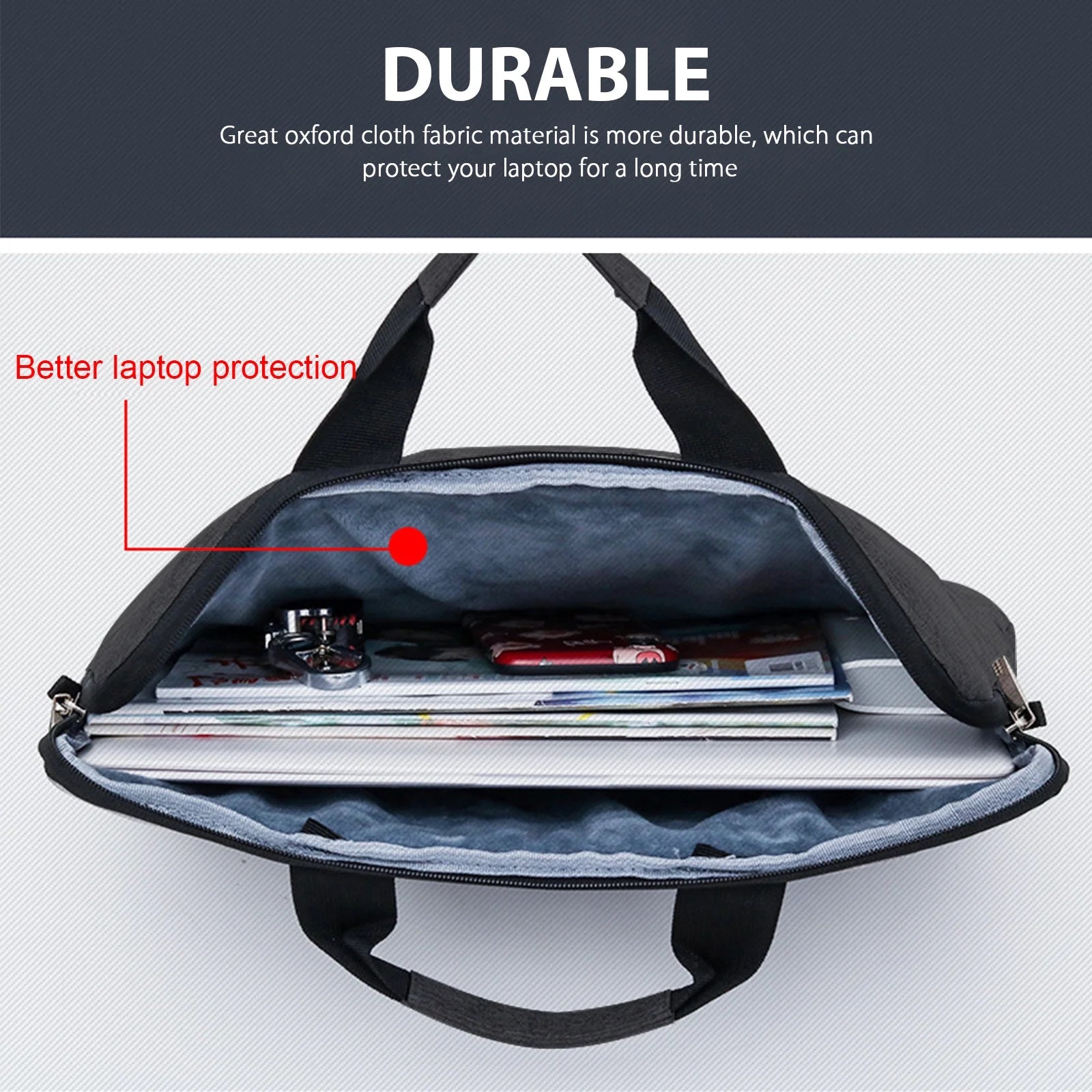 15.6 Inch Laptop Shoulder Bag, Laptop Sleeve Case, Multi-Functional Waterproof Notebook Carrying Case with Strap Fit for Macbook Air/Pro Lenovo Acer Asus Dell Lenovo HP Samsung
