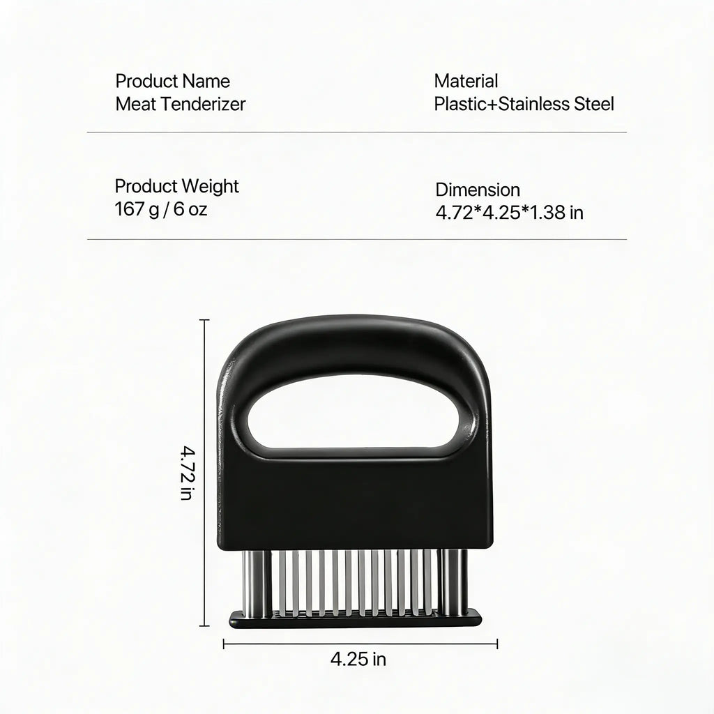 【Free Ship】Meat Tenderizer Tool Heavy Duty 48 Stainless Steel Ultra Sharp Needle Blades for Chicken Steak Veal BBQ Kitchen Gadget Kitchenware Cutting Cooking