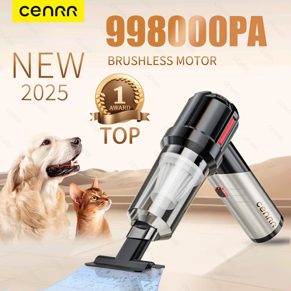998000PA Car Vacuum Cleaner Strong Suction Powerful Handheld Wireless Vacuum Cleaner Mini Blower for Home Appliance