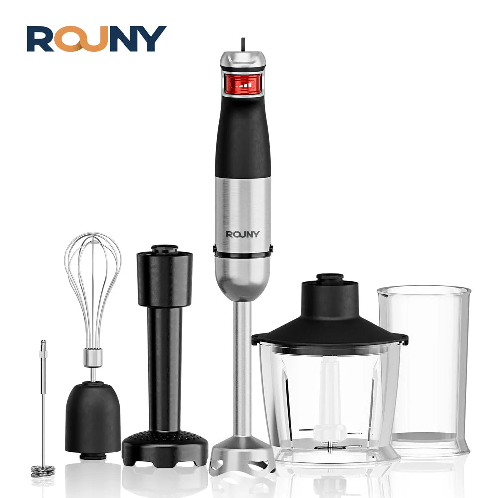 6-In-1 Multi-Purpose Immersion Hand Blender 1500W MAX, Electric Hand Held Stick Blender Stainless Steel Blades,Home & Kitchen