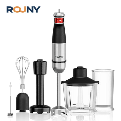 6-In-1 Multi-Purpose Immersion Hand Blender 1500W MAX, Electric Hand Held Stick Blender Stainless Steel Blades,Home & Kitchen
