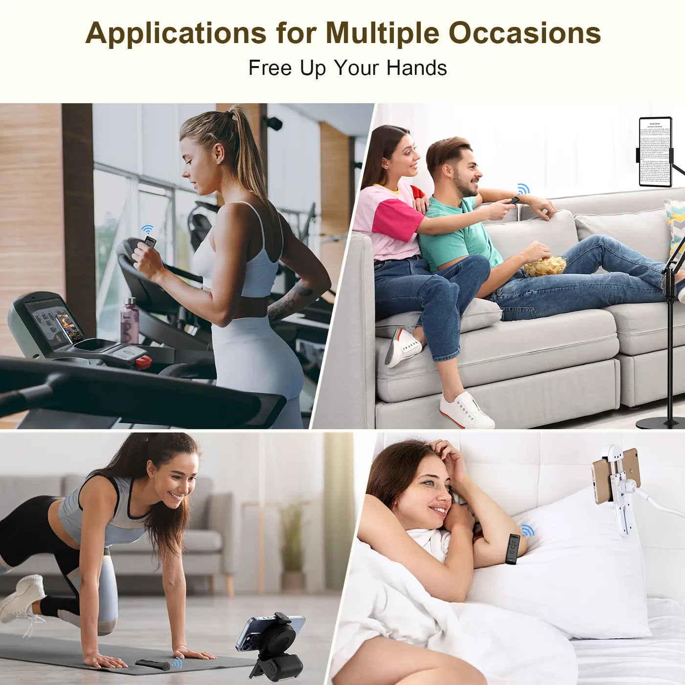 PUTARE Remote Control for Tiktok Scrolling with Phone Stand, Wireless Page Turner, Selfie Camera Shutter Video Recording for Ios Android, Cellphone Selfie Accessory Summerwins