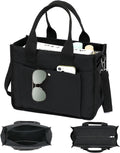 Large Canvas Tote Bag for Women with Zipper & Compartments, Crossbody Laptop Bags for Work College Travel