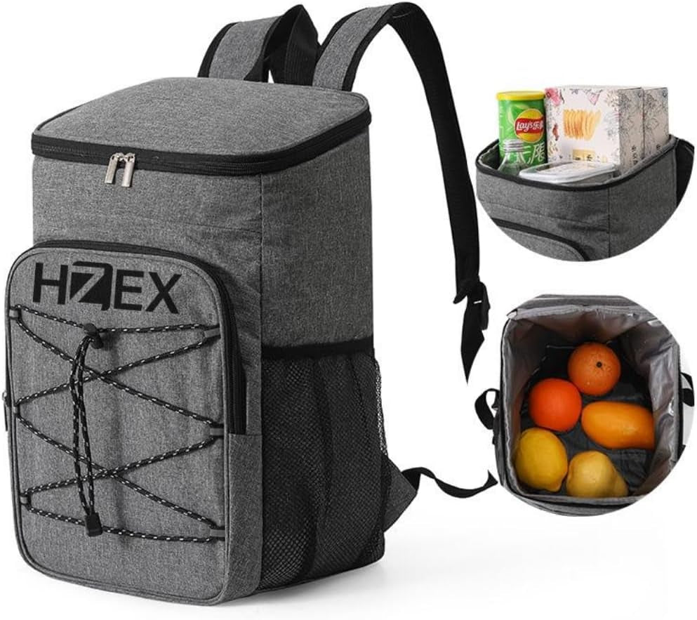 25L Insulated Cooler Backpack – Leak Proof Travel Back Pack Cooler for Hiking, Camping, Beach, Picnic & Outdoor Adventures – Large Capacity Soft Cooler Bag for Men & Women, Keep Food - Drink Cold