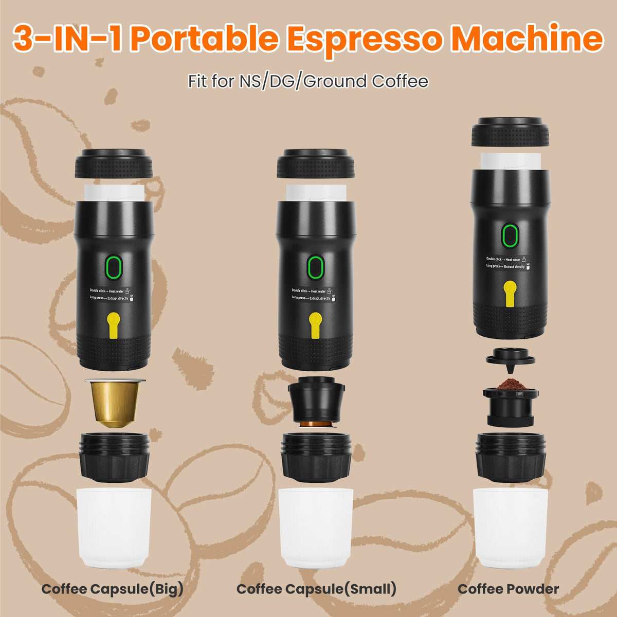 Portable Espresso Machine – Cordless & Self-Heating