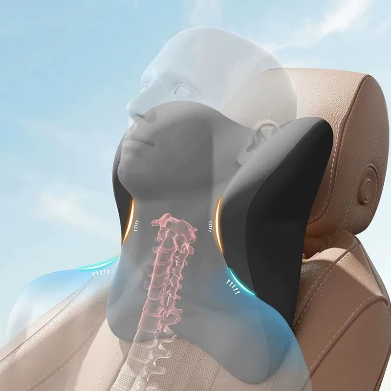 Car Headrest Lumbar Support Lumbar Cushion Memory Foam Cushion Backrest Lumbar Pillow Car Comfortable Neck Pillow Car Accsesorie