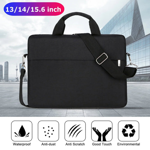 15.6 Inch Laptop Shoulder Bag, Laptop Sleeve Case, Multi-Functional Waterproof Notebook Carrying Case with Strap Fit for Macbook Air/Pro Lenovo Acer Asus Dell Lenovo HP Samsung