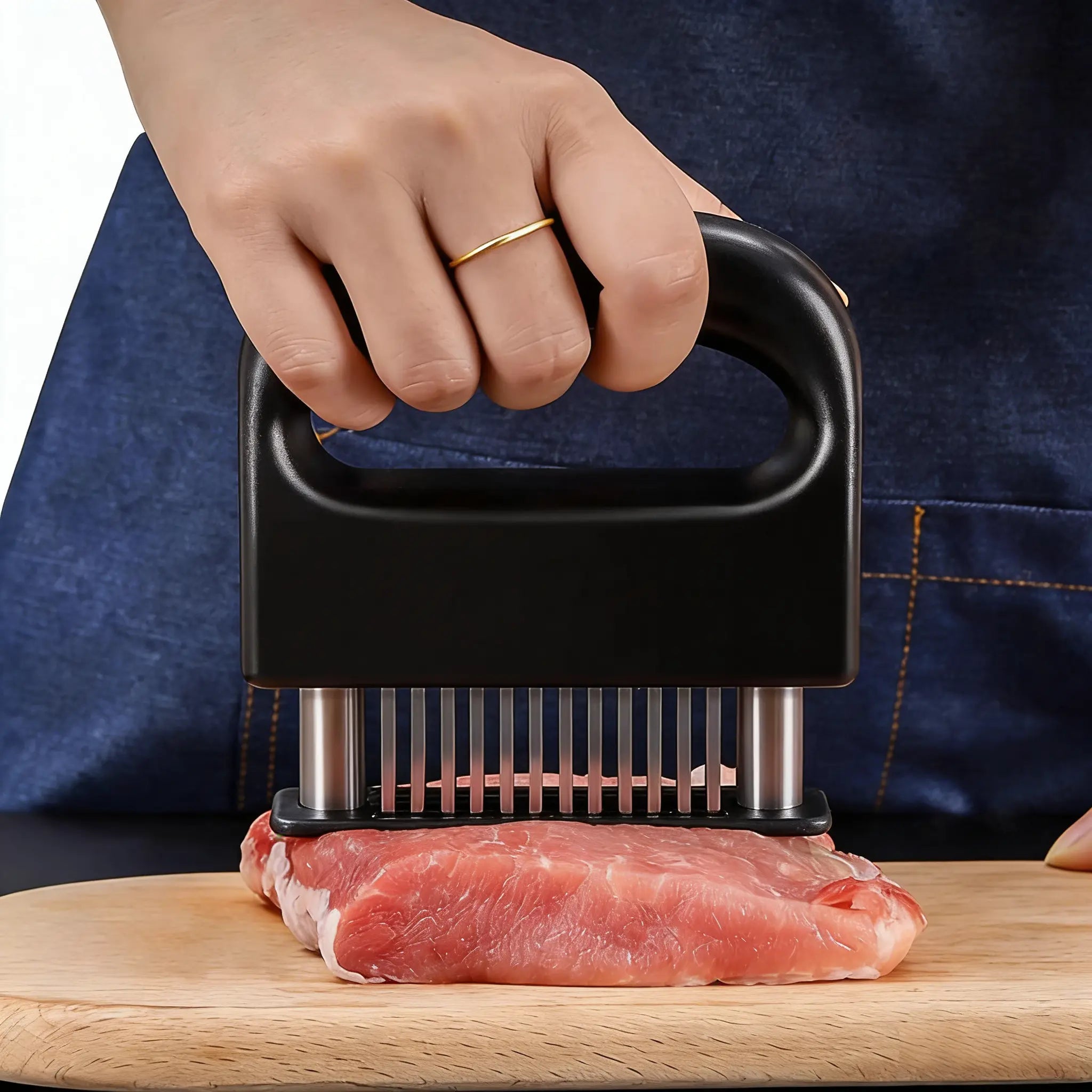 【Free Ship】Meat Tenderizer Tool Heavy Duty 48 Stainless Steel Ultra Sharp Needle Blades for Chicken Steak Veal BBQ Kitchen Gadget Kitchenware Cutting Cooking