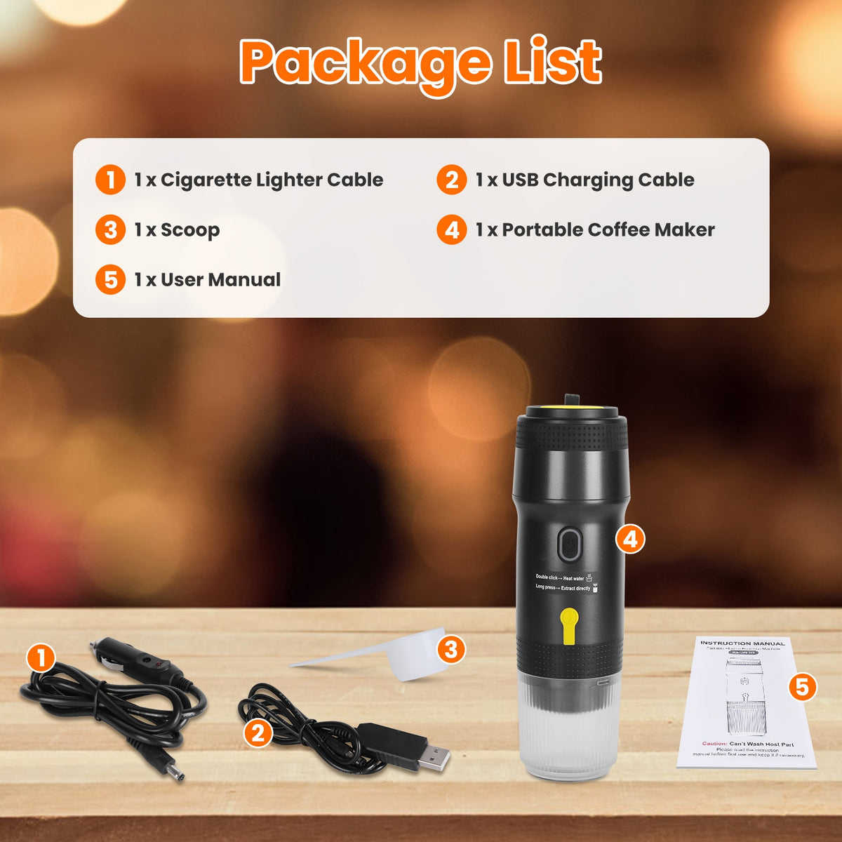 Portable Espresso Machine – Cordless & Self-Heating