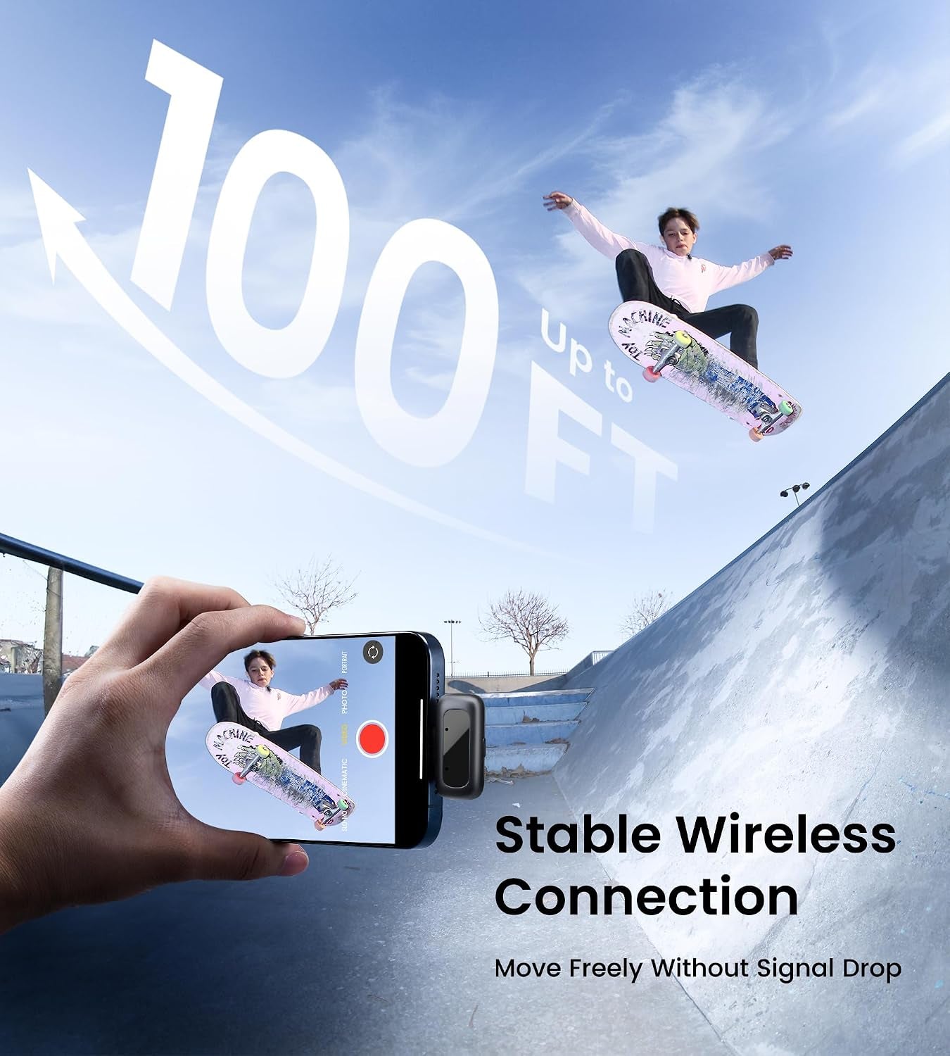 Mini Wireless Lavalier Microphone for Iphone/Android/Pc with USB-C Plug, Noise Reduction, 25H Battery Life with Charging Case, Plug & Play, Tiny Mics for Vlogging & Podcast