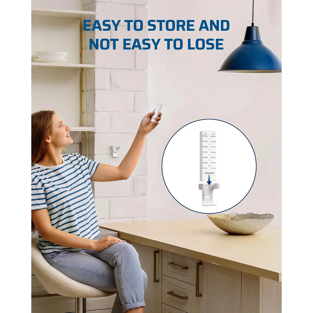 Wireless Remote Control Outlet, Programmable Electrical Outlet Switch, 100FT Range, 125V 15A 1875W