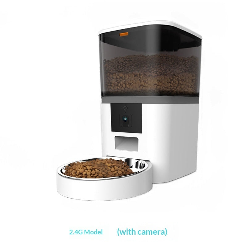 Video Camera with Adjustable Performance Pet Feeder