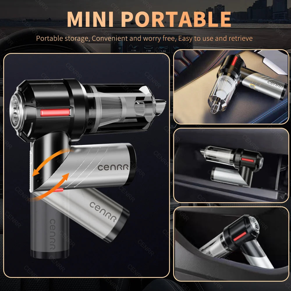 998000PA Car Vacuum Cleaner Strong Suction Powerful Handheld Wireless Vacuum Cleaner Mini Blower for Home Appliance