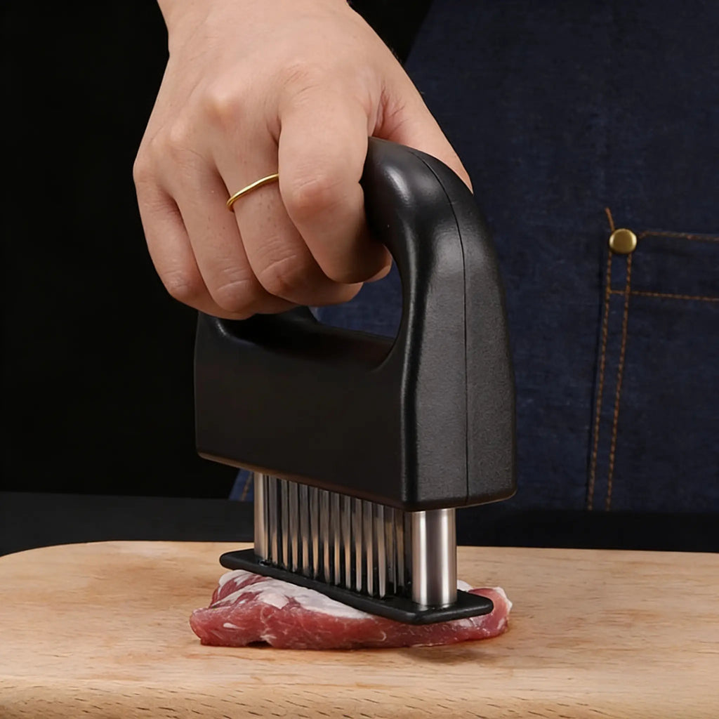 【Free Ship】Meat Tenderizer Tool Heavy Duty 48 Stainless Steel Ultra Sharp Needle Blades for Chicken Steak Veal BBQ Kitchen Gadget Kitchenware Cutting Cooking