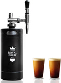 The Original Royal Brew Nitro Cold Brew Coffee Maker - Gift for Coffee Lovers -128 Oz Extra Large Home Keg, Nitrogen Gas System Coffee Dispenser Kit - Use Nitrogen or Nitrous Oxide | Stainless Steel Coffee Dispenser Kit with Stout Faucet, Nitrogen Gas Home Nitro Coffee System, Gift for Coffee Lovers