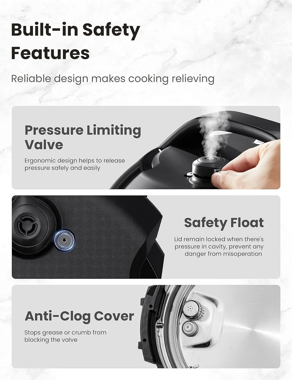 COMFEE’ 6QT Electric Pressure Cooker, 9-In-1 Instant Multi Cooker Olla De Presion Rice Cooker Slow Cooker Steamer Sauté Yogurt Maker Non-Stick Pot