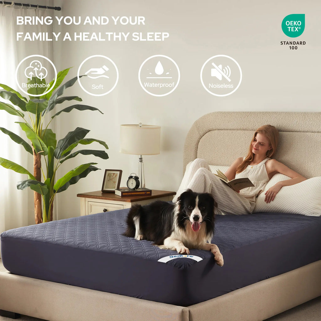 Summerwins【Bedlore】Waterproof Mattress Protector with Fitted Sheet, TPU Waterproof Layer, Soft & Breathable Bed Cover for Everyday Mattress Protection, Ideal for Bedroom & Home Use