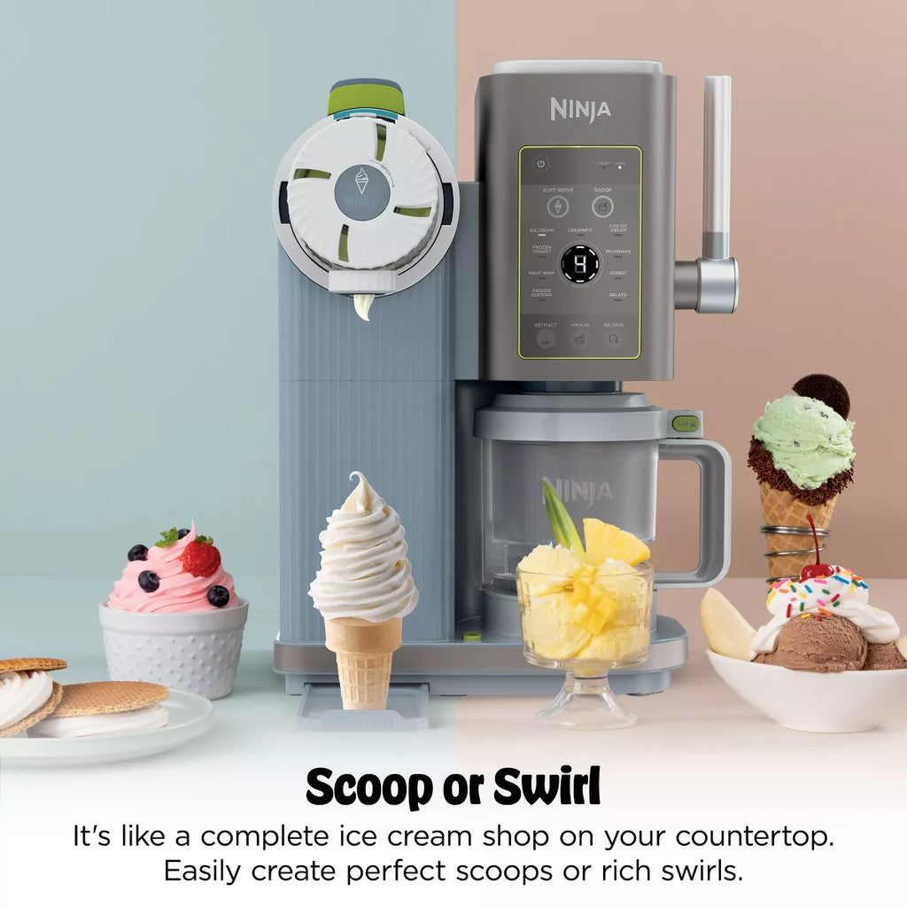 Ninja Creami Scoop & Swirl Ice Cream and Soft Serve Maker 13 One-Touch Programs NC701