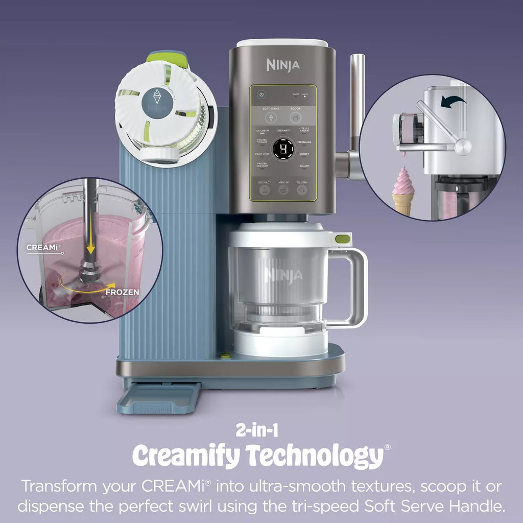 Ninja Creami Scoop & Swirl Ice Cream and Soft Serve Maker 13 One-Touch Programs NC701