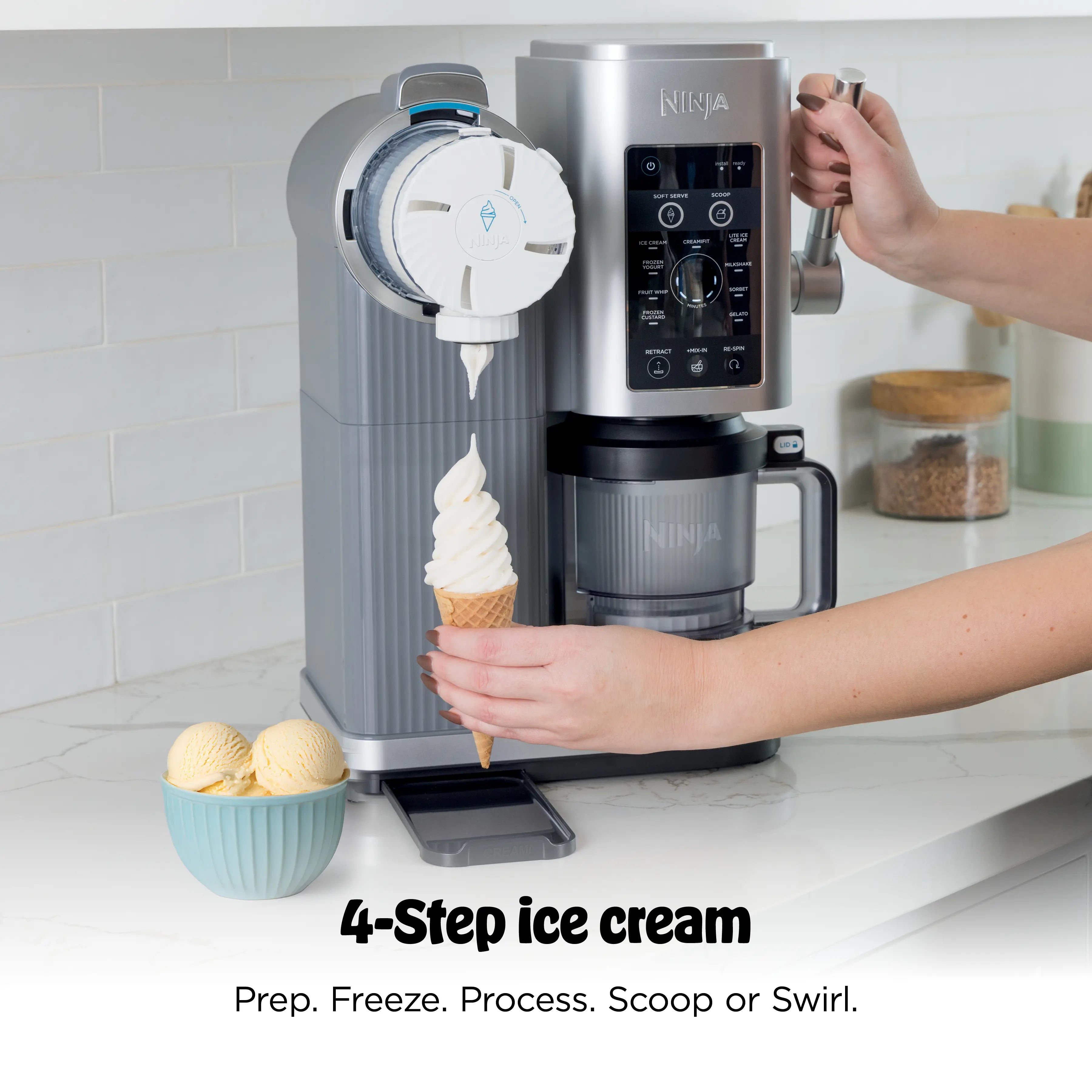 Ninja Creami Scoop & Swirl Soft Serve Ice Cream Machine - NC701