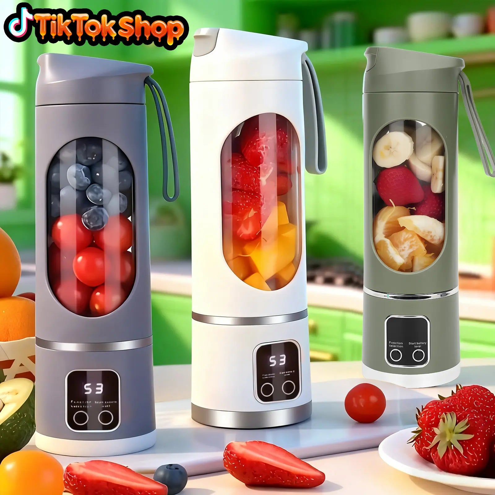 Ultimate Portable Blender! USB Rechargeable & Compact for Smoothies On-The-Go - Perfect Travel, Back to School & Gym! Leak Proof Design, Makes Shakes & Baby Food in Seconds Cup Juicer Rechargeable Mini Blender Vegetable