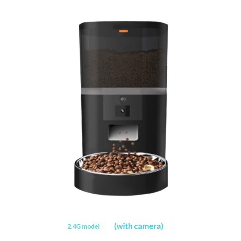 Video Camera with Adjustable Performance Pet Feeder