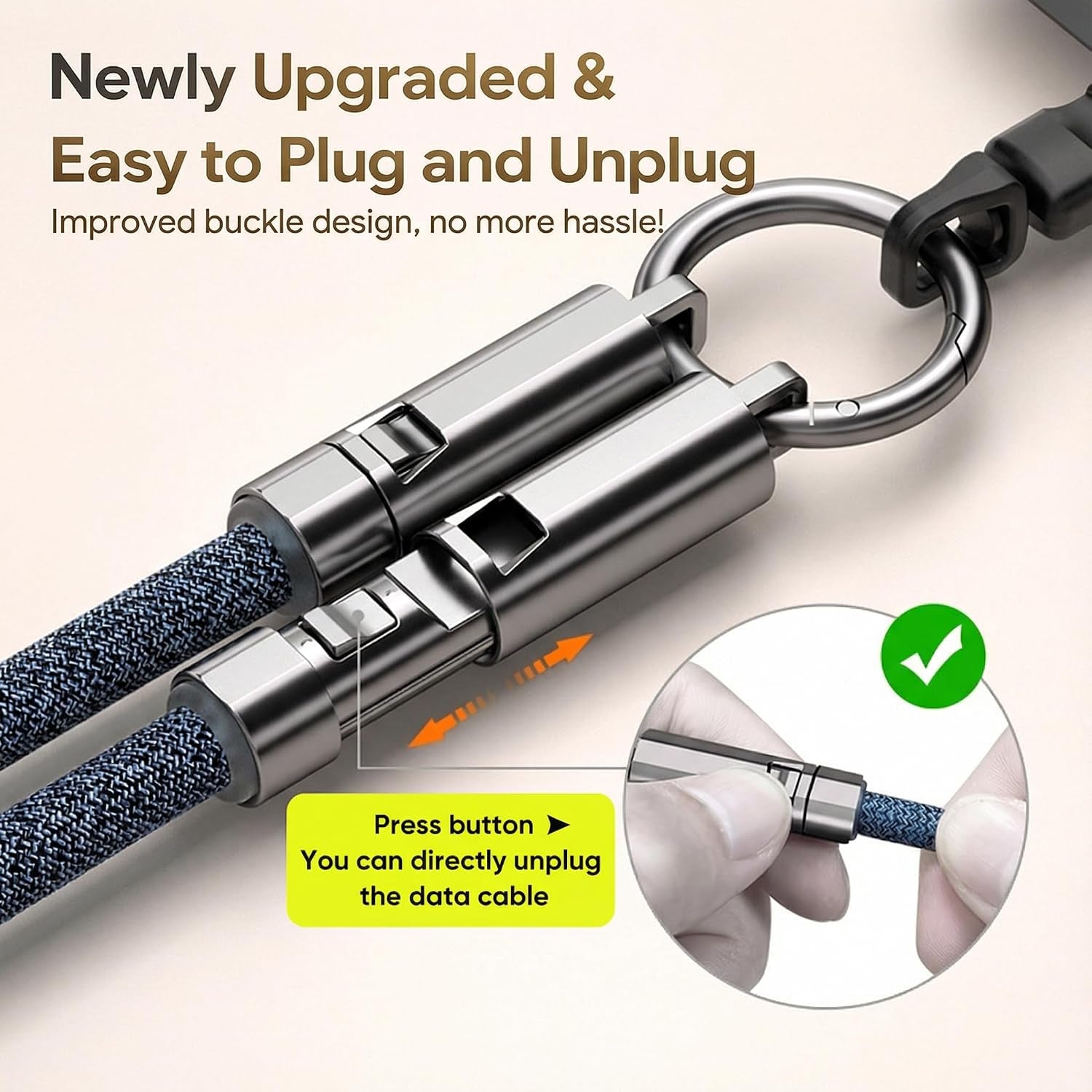 Hand Wrist Lanyard 1Ft (30Cm) – Universal Cell Phone Strap with Built-In 240W USB C Charging Cable & Data Transfer