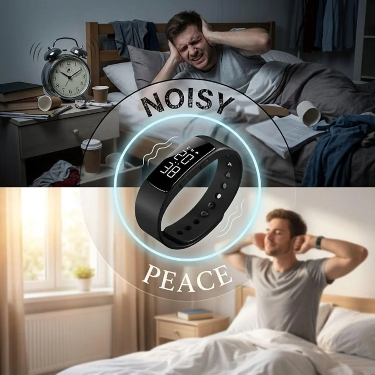 Vibrating Alarm Watch with Silent Alarms, Step Counter, and 10-Day Battery Life