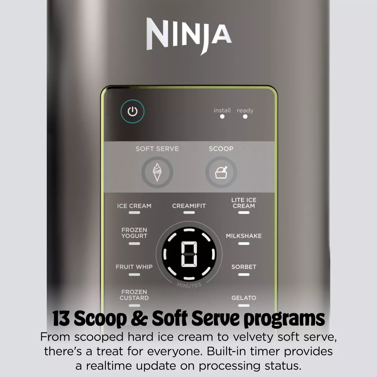 Ninja Creami Scoop & Swirl Ice Cream and Soft Serve Maker 13 One-Touch Programs NC701