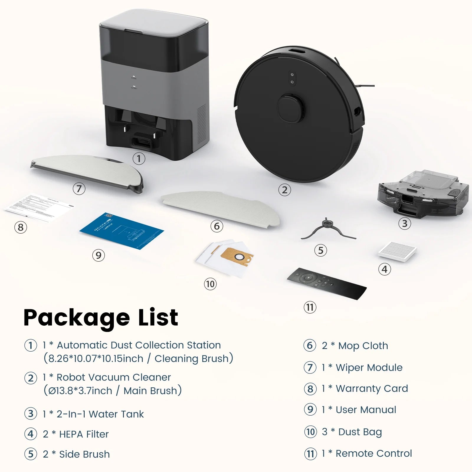 Robot Vacuum and Mop Combo T20 with 60 Days Self-Empty Station Voice Control Home Mapping
