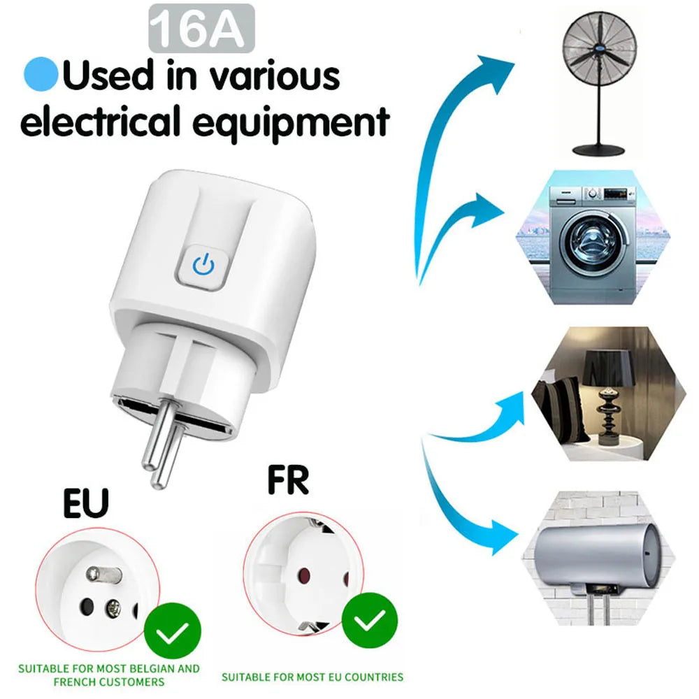 Wireless Remote Control Socket Switch 200Meters Remote Control Electrical Outlets 220V 16A EU Plug for Home Appliance Fan Light