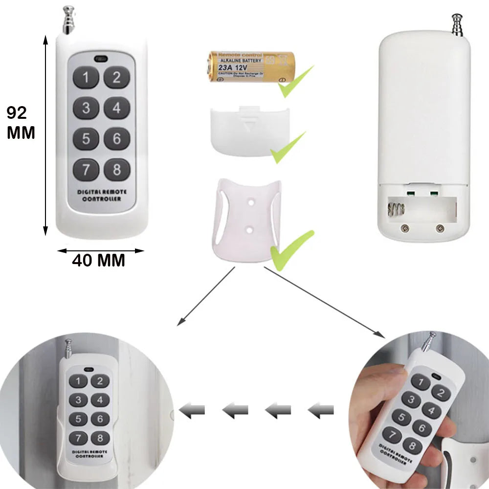 Wireless Remote Control Socket Switch 200Meters Remote Control Electrical Outlets 220V 16A EU Plug for Home Appliance Fan Light