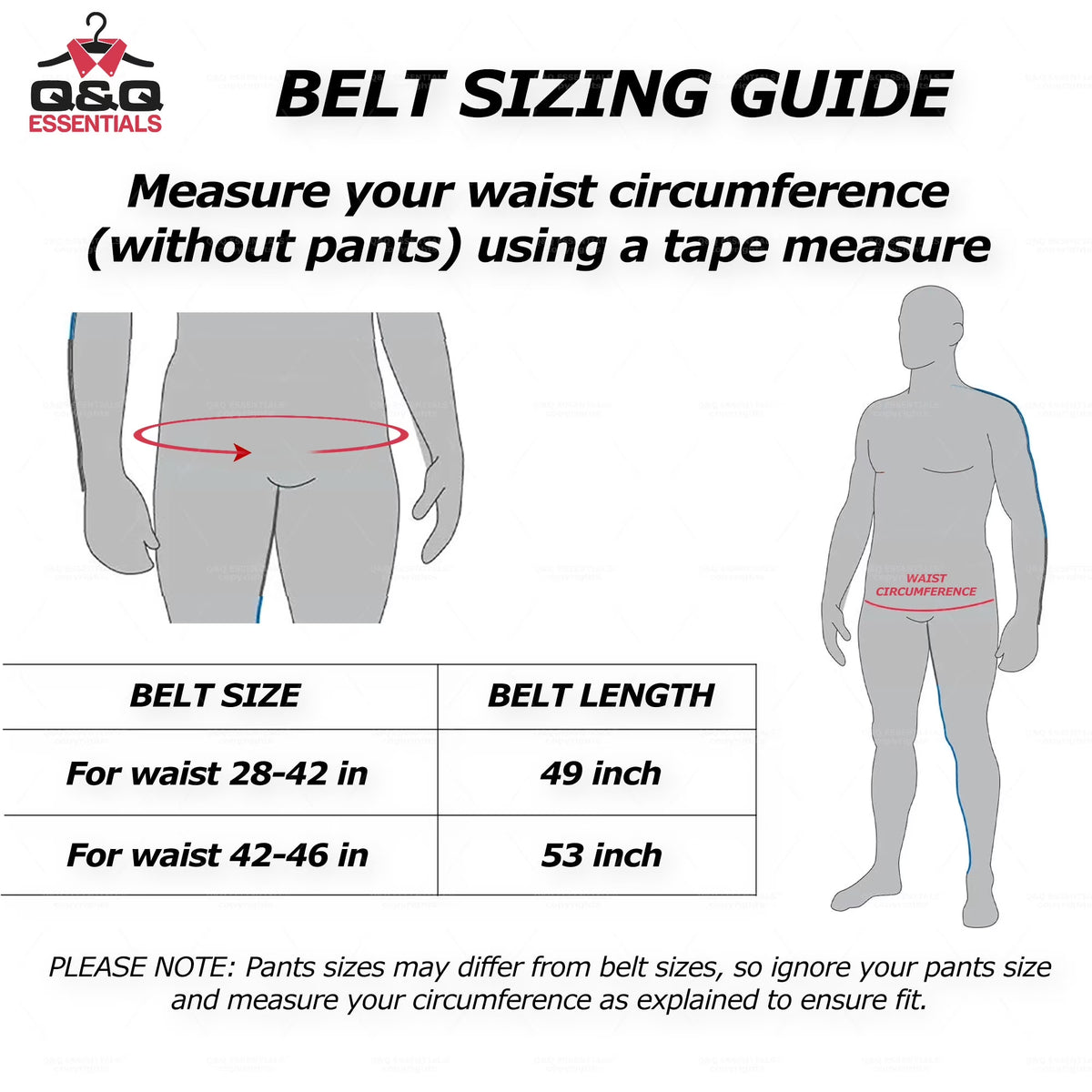 Q&Q ESSENTIALS Mens Ratchet Belt Premium Microfiber Leather Adjustable with Unique Slide Belt Buckle Black
