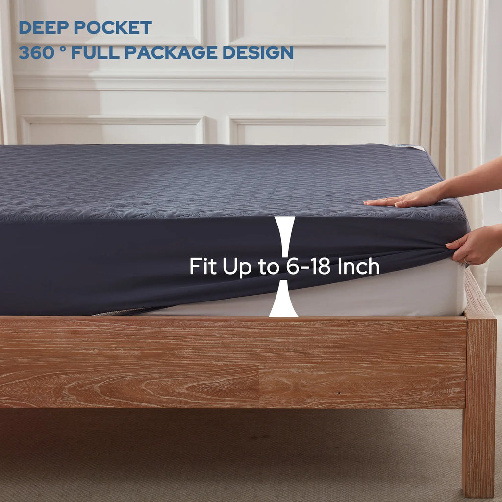 Summerwins【Bedlore】Waterproof Mattress Protector with Fitted Sheet, TPU Waterproof Layer, Soft & Breathable Bed Cover for Everyday Mattress Protection, Ideal for Bedroom & Home Use