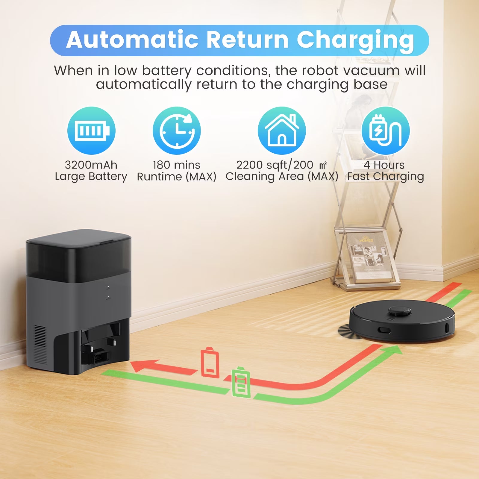 Robot Vacuum and Mop Combo T20 with 60 Days Self-Empty Station Voice Control Home Mapping