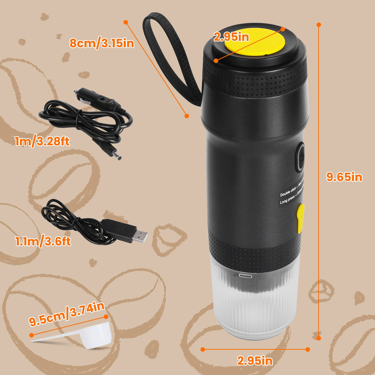 Portable Espresso Machine – Cordless & Self-Heating