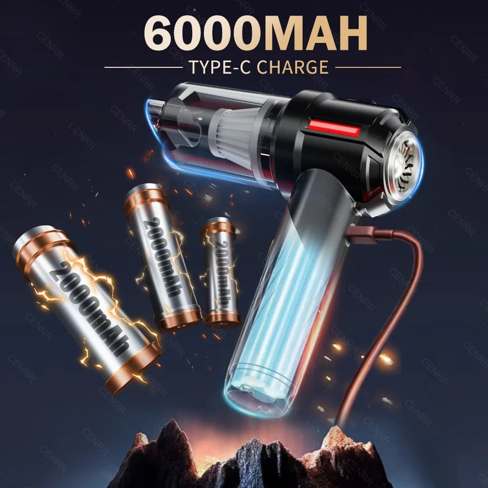 998000PA Car Vacuum Cleaner Strong Suction Powerful Handheld Wireless Vacuum Cleaner Mini Blower for Home Appliance