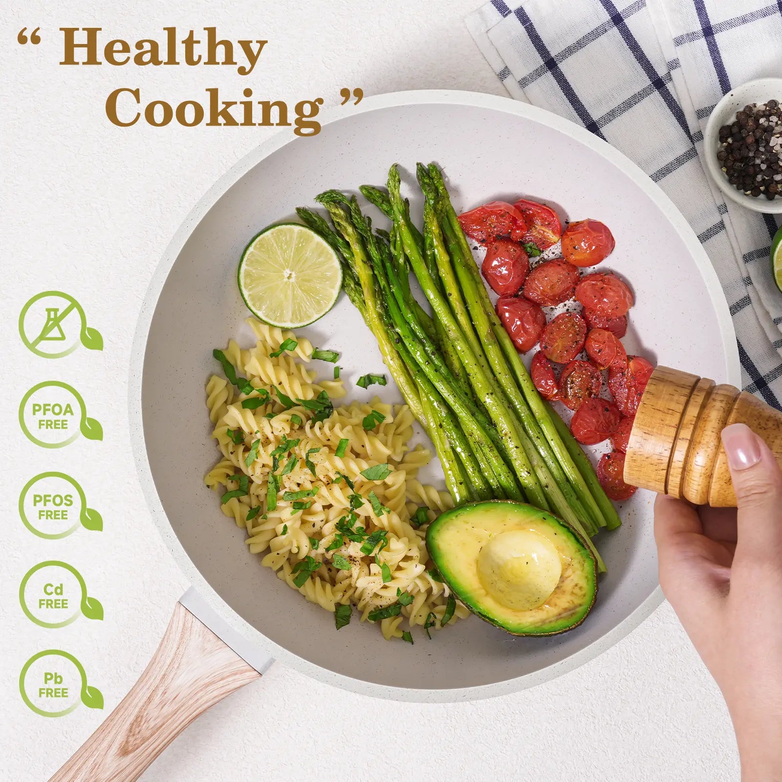 SODAY Pots and Pans Set Non Stick, 12Pcs Kitchen Cookware Sets Non-Toxic Healthy Nonstick Kitchen Cooking Set with Frying Pans, Saucepans,Glass Lid,Kitchenware,Stock up on Specials, Aluminium Durable Bakelite Handle , Tiktokshopsummersale