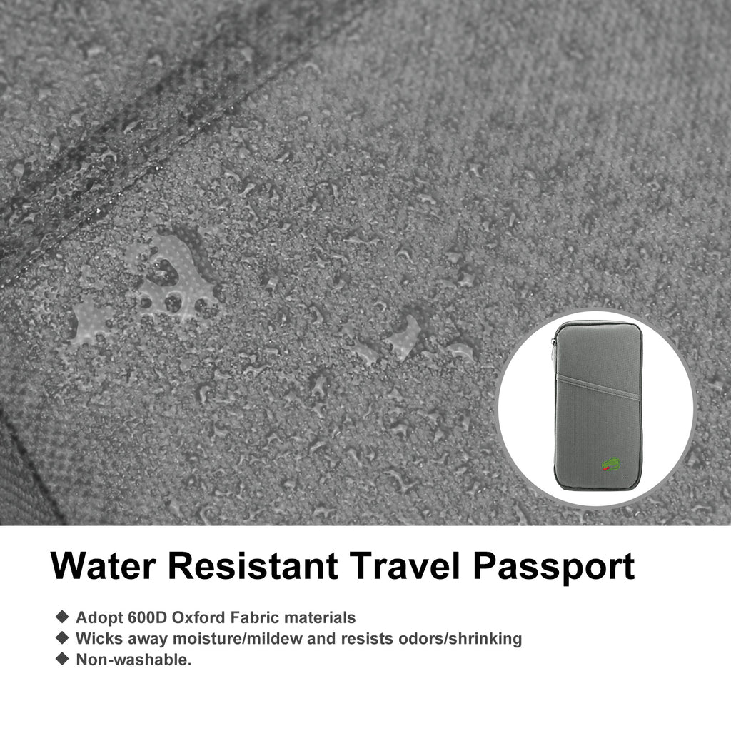 1Pc Travel Passport Wallet 12Cells Ticket ID Credit Card Holder Water Repellent Documents Phone Organizer Zipper Case Business Trip Daily Use
