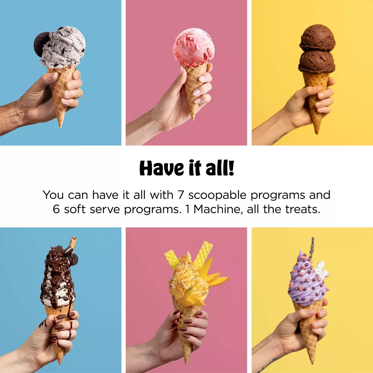 Ninja Creami Scoop & Swirl Ice Cream and Soft Serve Maker 13 One-Touch Programs NC701