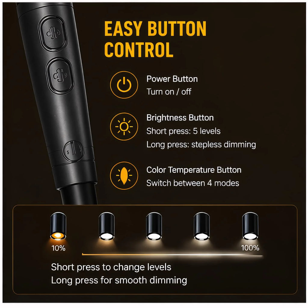LED Neck Reading Light - Rechargeable Hands-Free Book Light for Reading