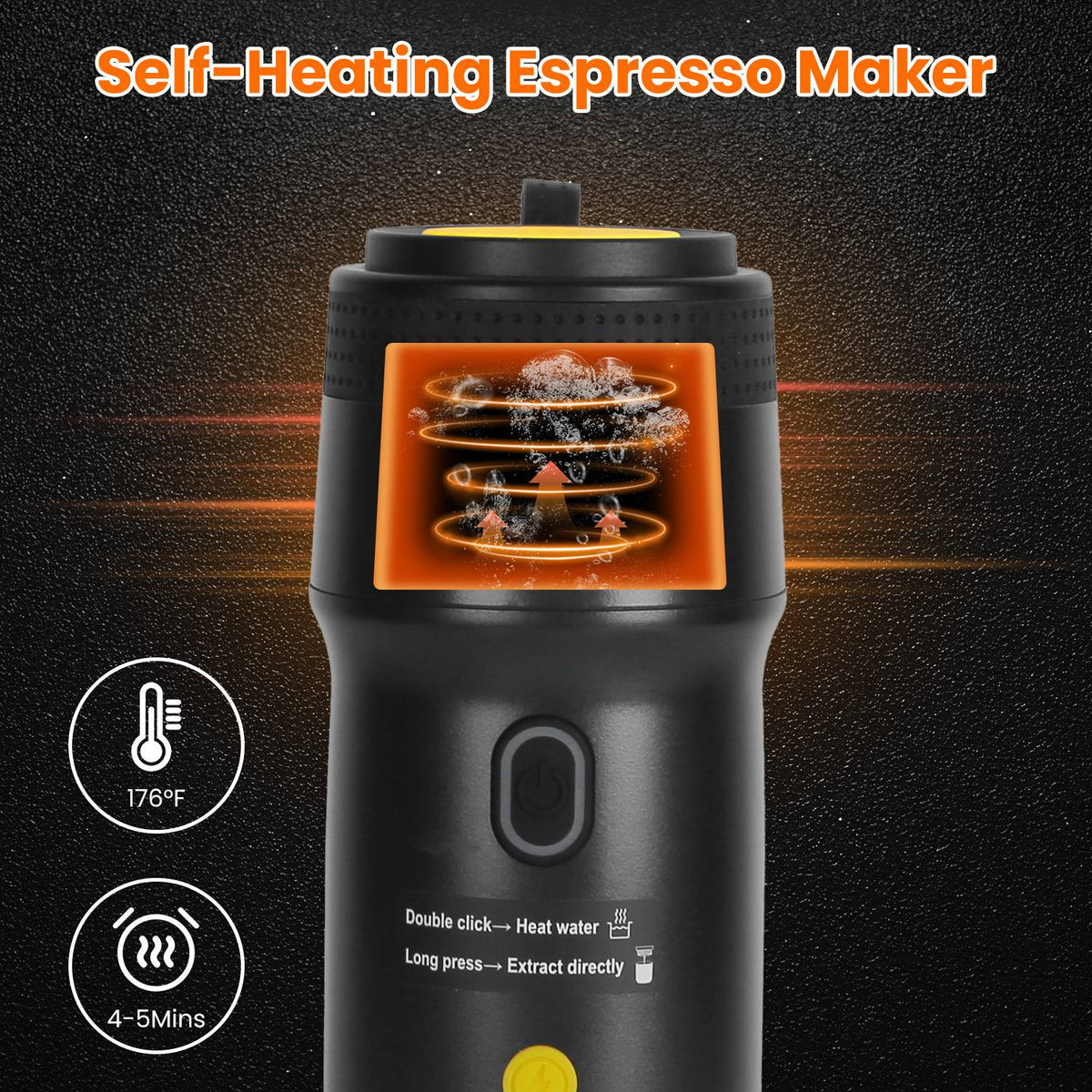Portable Espresso Machine – Cordless & Self-Heating