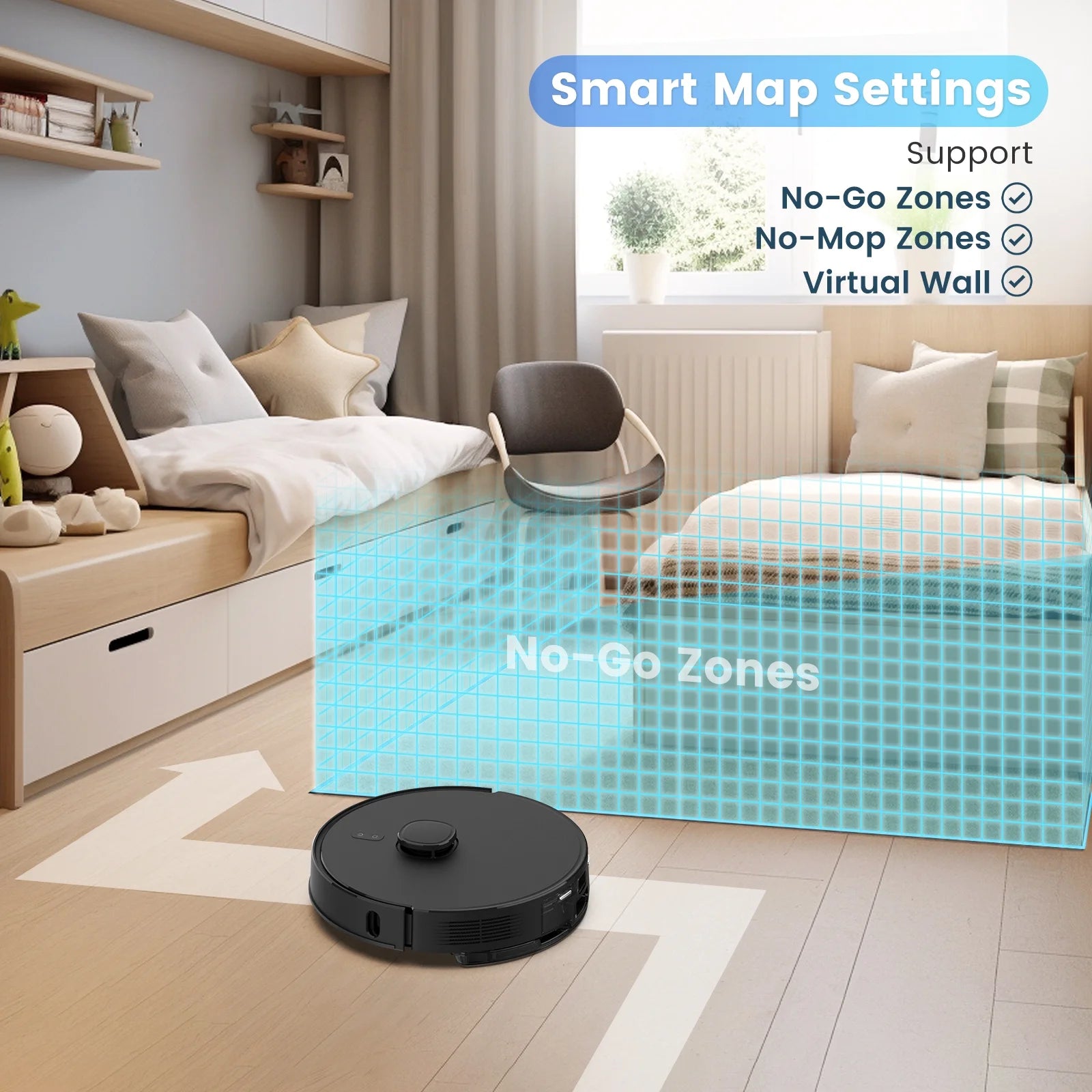 Robot Vacuum and Mop Combo T20 with 60 Days Self-Empty Station Voice Control Home Mapping