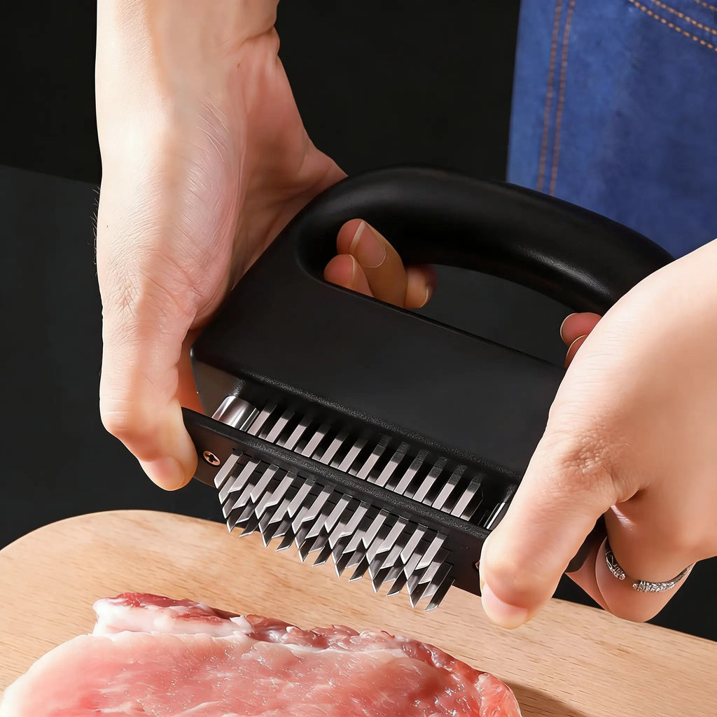 【Free Ship】Meat Tenderizer Tool Heavy Duty 48 Stainless Steel Ultra Sharp Needle Blades for Chicken Steak Veal BBQ Kitchen Gadget Kitchenware Cutting Cooking